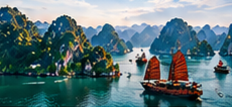 KI-Illustration: Halong-Bucht