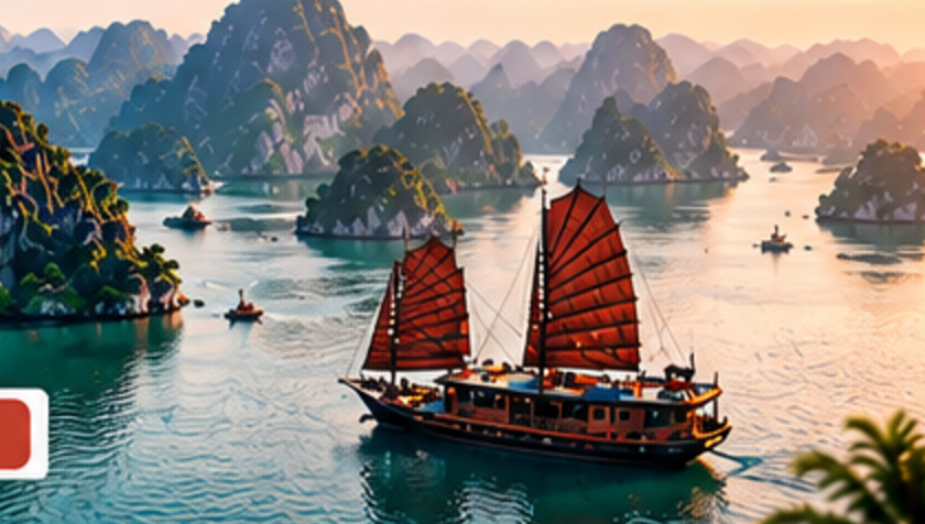 KI-Illustration: Vietnam-Panorama